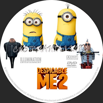 Despicable Me 2 dvd label