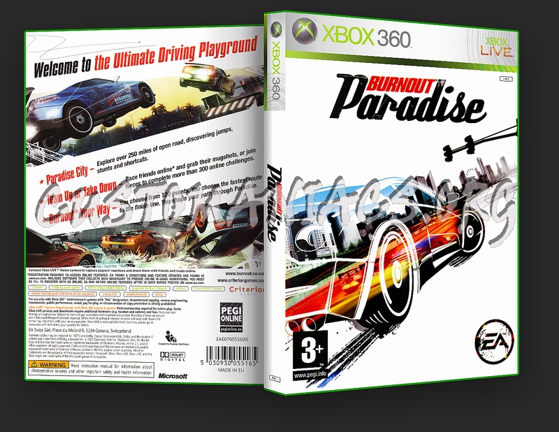 Burnout Paradise dvd cover