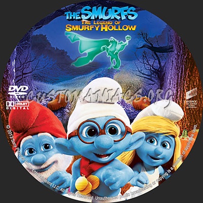 The Smurfs: The legend of Smurfy Hollow dvd label