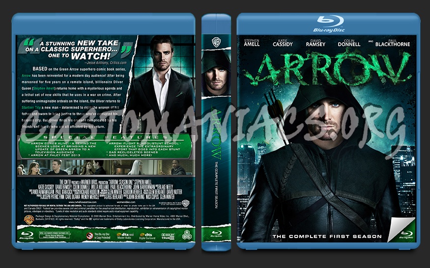 Arrow Season One blu-ray cover