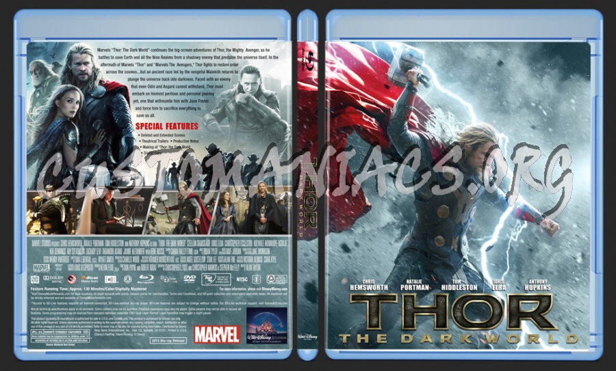 Thor: The Dark World blu-ray cover