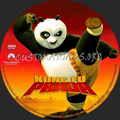 Kung Fu Panda dvd label