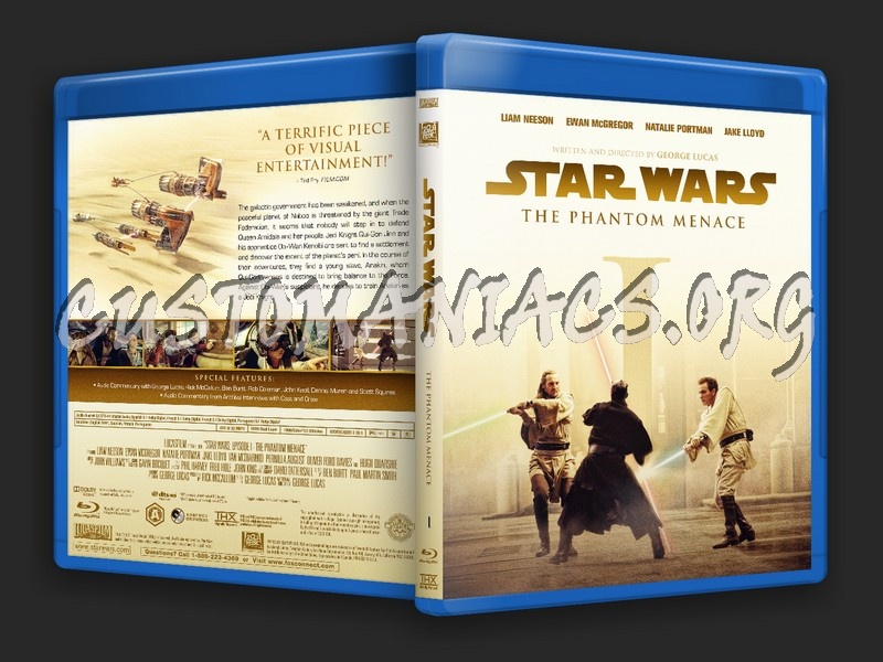 Star Wars I The Pantom Menace blu-ray cover