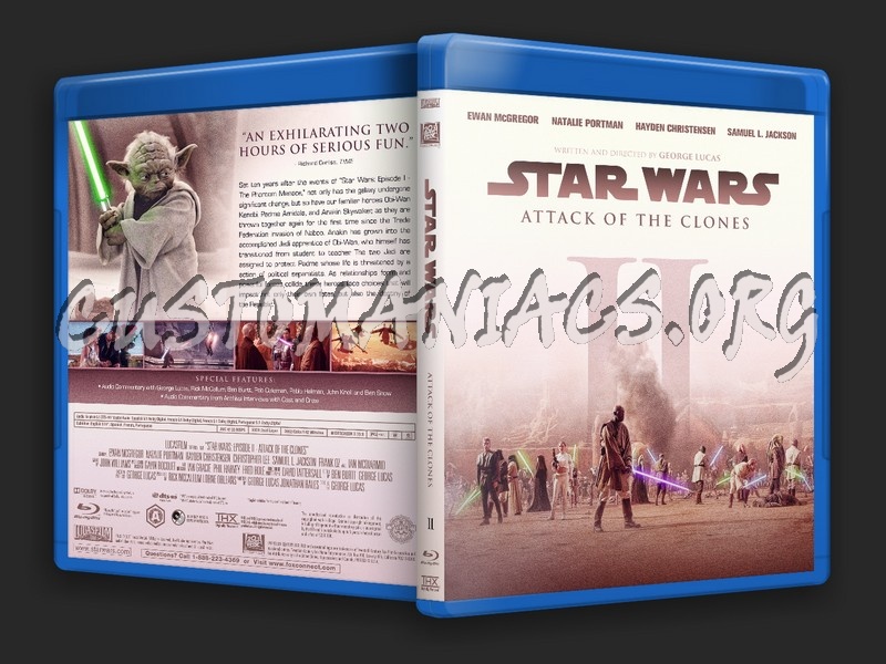 Star Wars II Attack of the Clones blu-ray cover