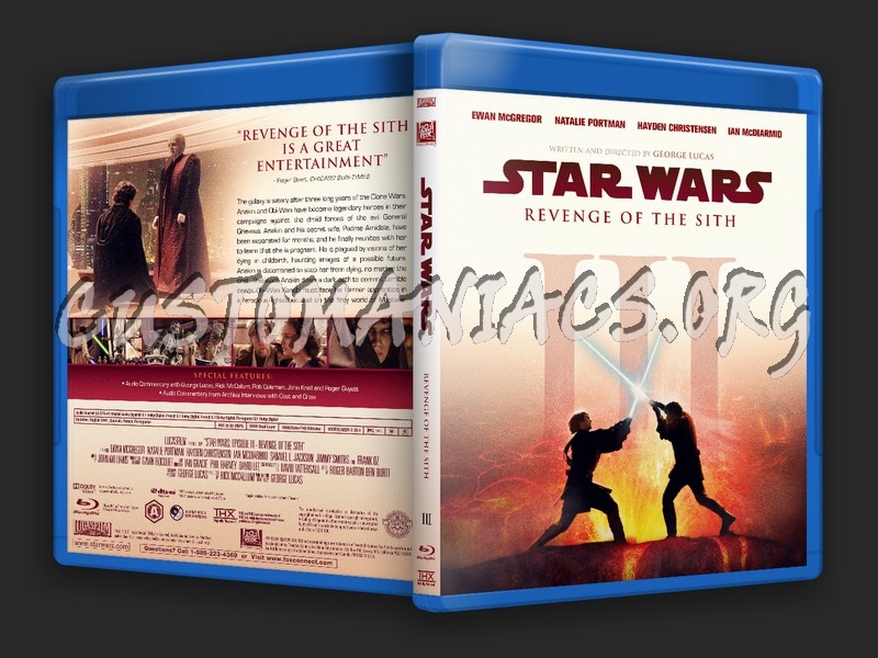 Star Wars III Revenge of the Sith blu-ray cover