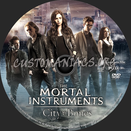 The Mortal Instruments: City of Bones (2013) dvd label