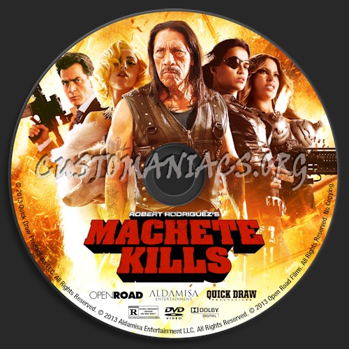 Machete Kills dvd label