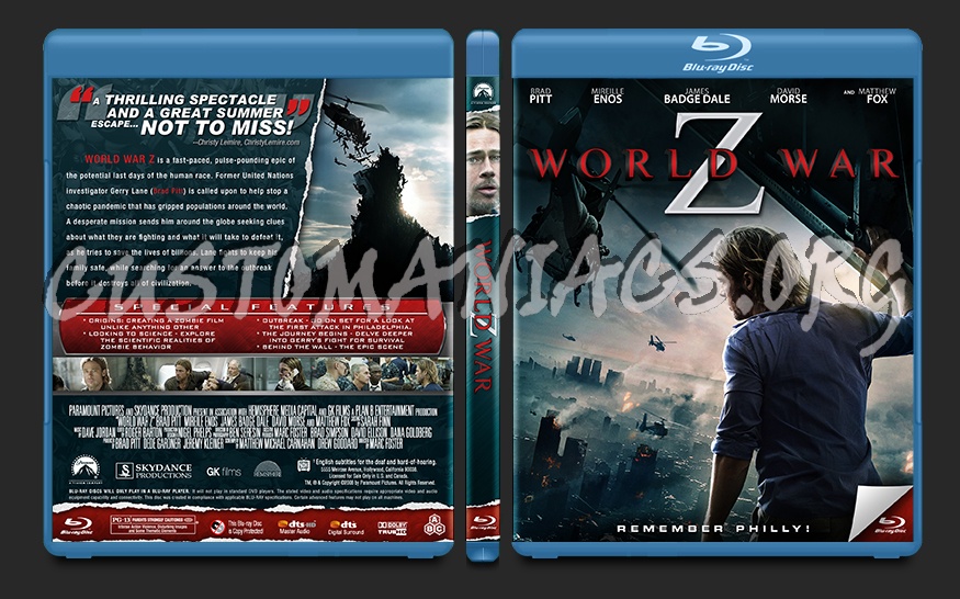 World War Z blu-ray cover