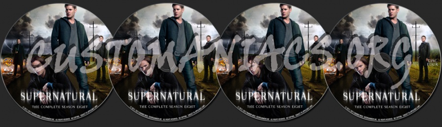 Supernatural : Season Eight blu-ray label