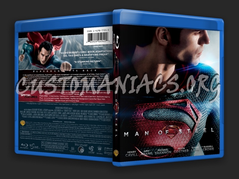 Man Of Steel blu-ray cover