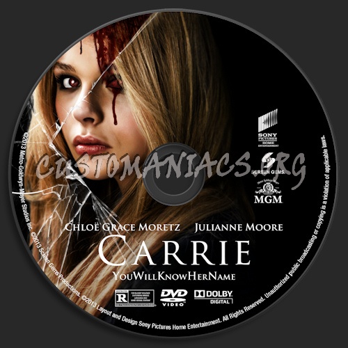 Carrie (2013) dvd label