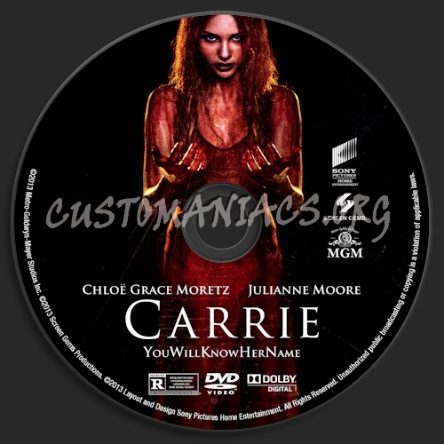 Carrie (2013) dvd label