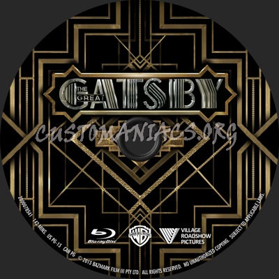 The Great Gatsby blu-ray label