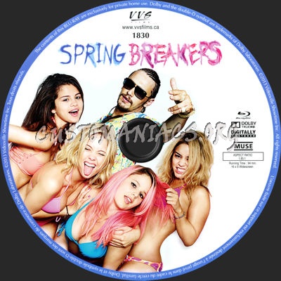 Spring Breakers blu-ray label