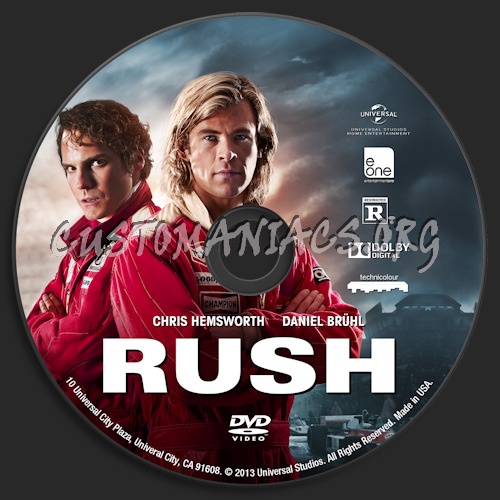 Rush (2013) dvd label