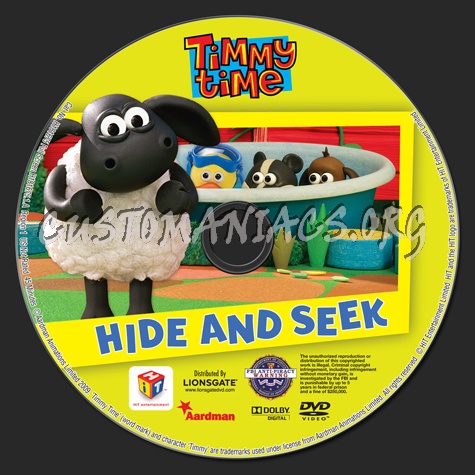 Timmy Time: Hide and Seek dvd label