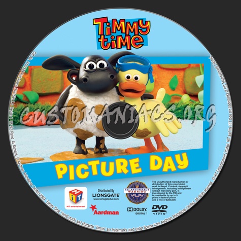 Timmy Time: Picture Day dvd label