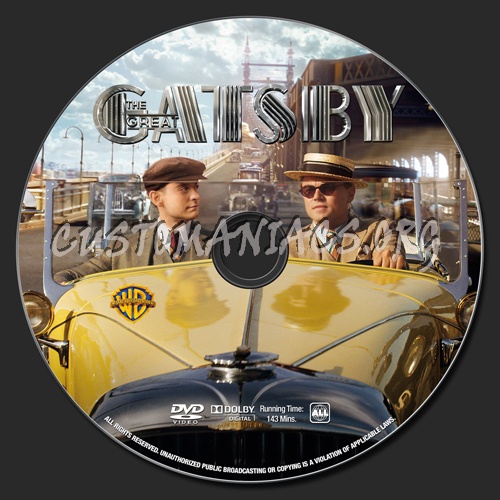 The Great Gatsby dvd label