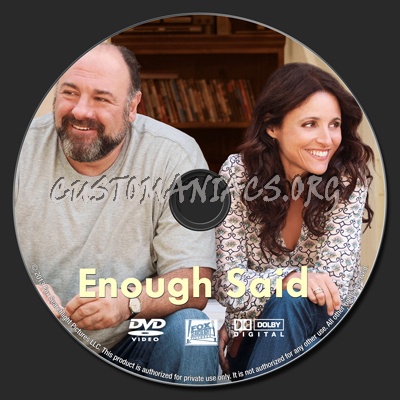 Enough Said dvd label