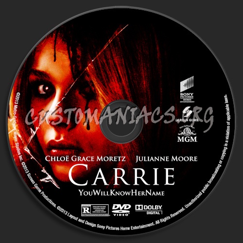 Carrie (2013) dvd label