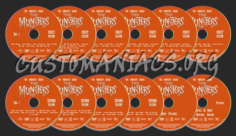 The Munsters The Complete Series dvd label