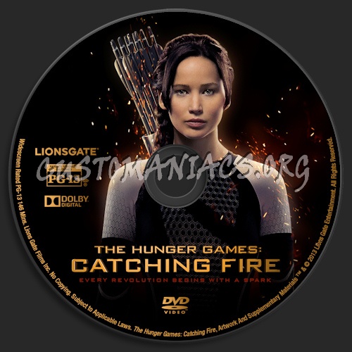 The Hunger Games: Catching Fire dvd label