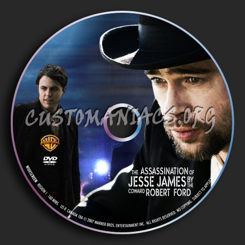 The Assassination of Jesse James by the Coward Robert Ford dvd label