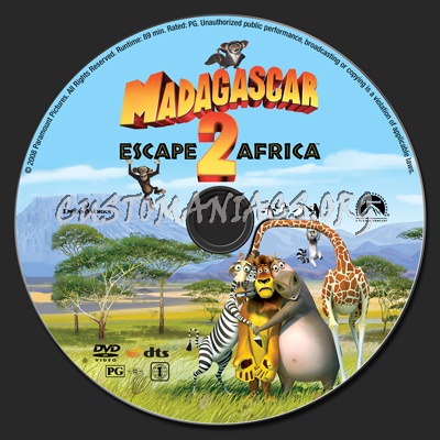 Madagascar: Escape 2 Africa dvd label