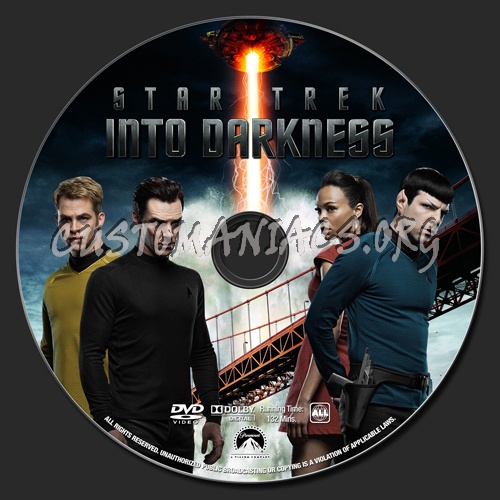 Star Trek Into Darkness dvd label