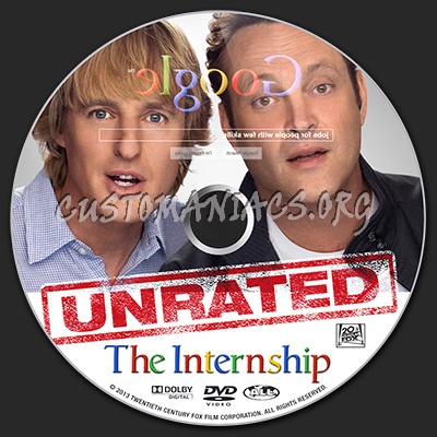 The Internship (Unrated) dvd label