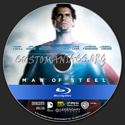 Man of Steel blu-ray label