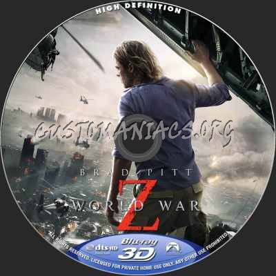 World War Z 3D blu-ray label