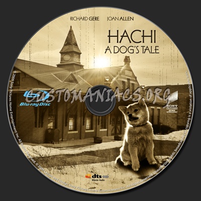 Hachi, A Dog's Tale blu-ray label