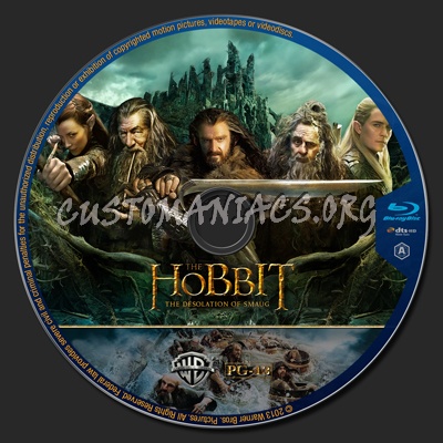 The Hobbit: The Desolation of Smaug blu-ray label