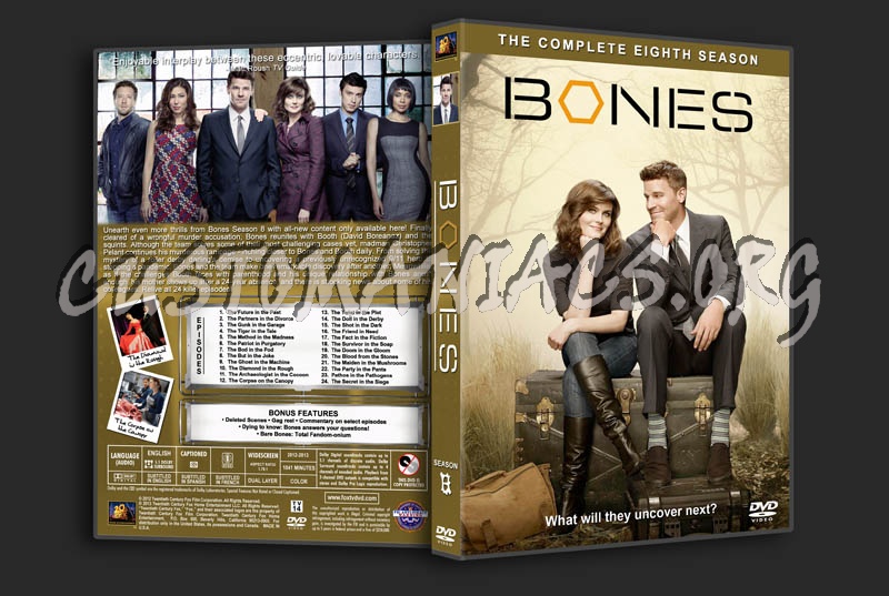 Bones - Season 8 dvd cover