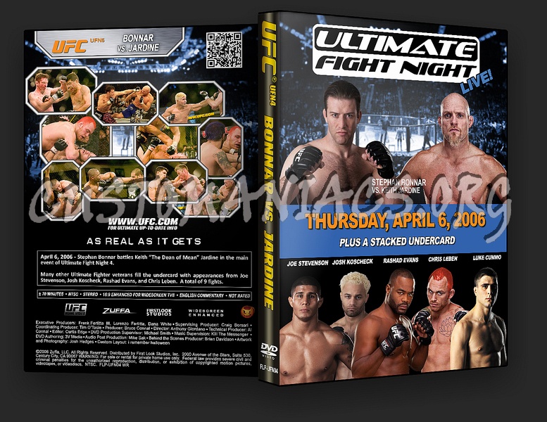 UFC UFN 4 Bonnar vs. Jardine dvd cover