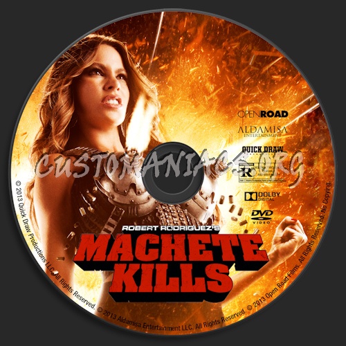 Machete Kills dvd label