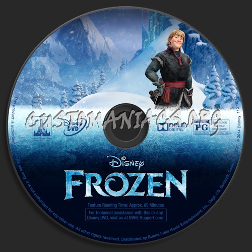 Frozen (2013) dvd label