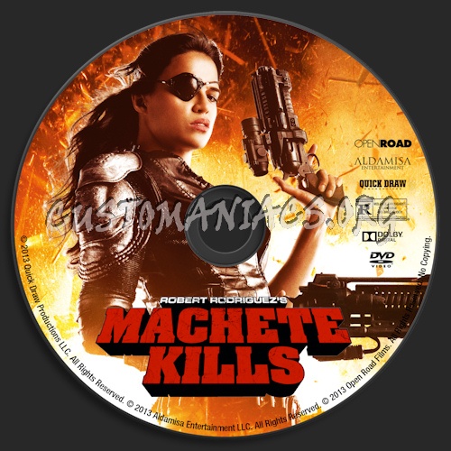 Machete Kills dvd label