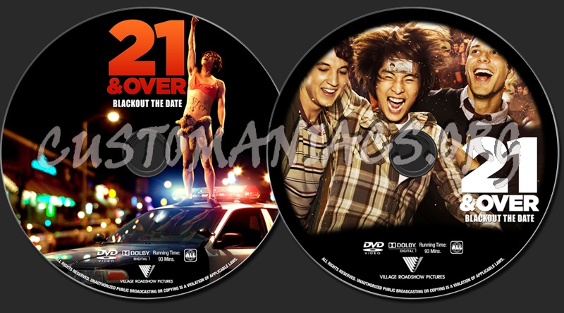 21 & Over dvd label