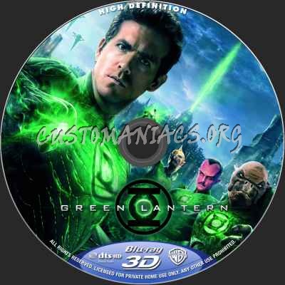 Green Lantern 3D blu-ray label