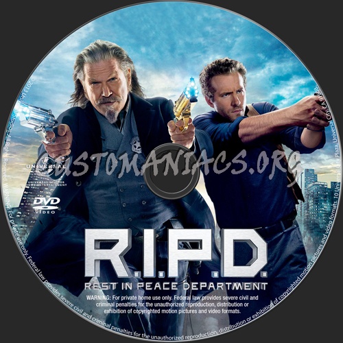 R.I.P.D. Rest In Peace Department dvd label