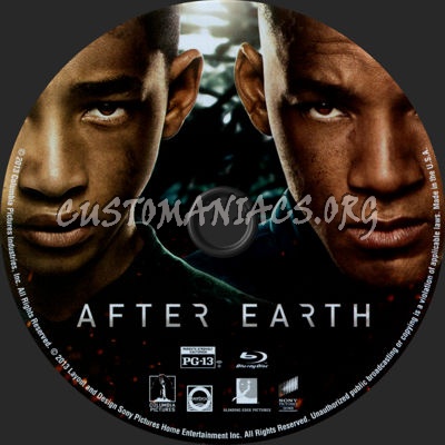 After Earth blu-ray label