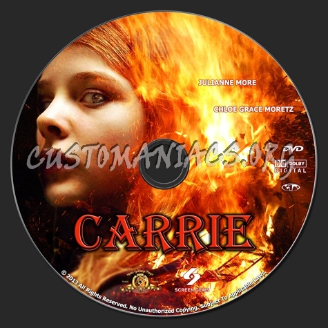 Carrie (2013) dvd label