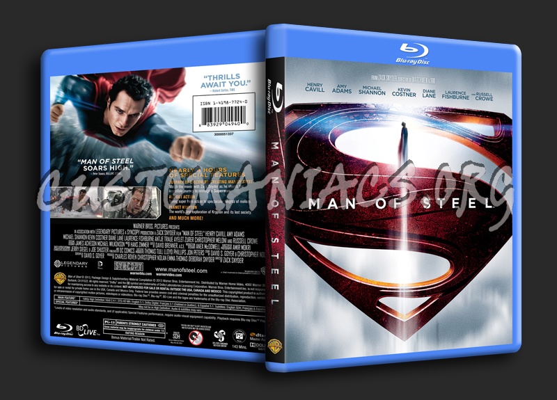 Man of Steel blu-ray cover