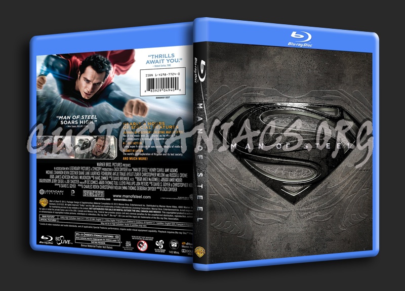 Man of Steel blu-ray cover