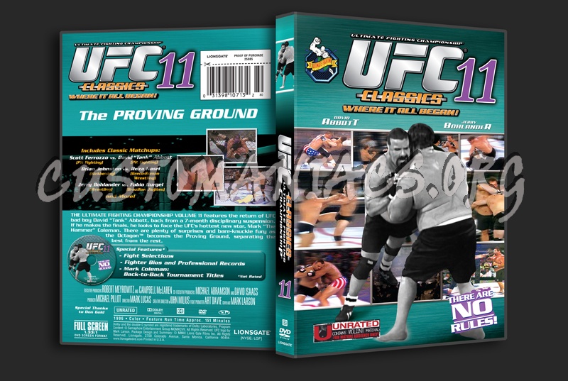 UFC Classics Volume 11 dvd cover