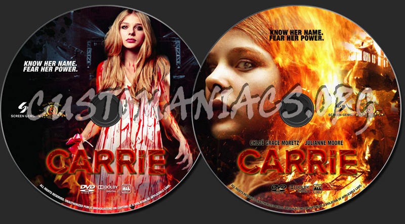 Carrie (2013) dvd label