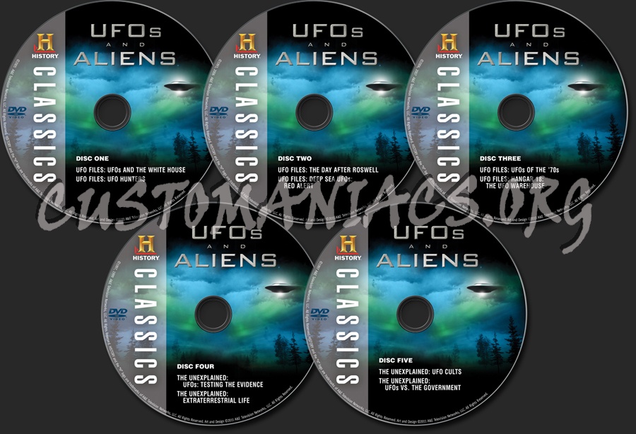 UFO's and Aliens dvd label