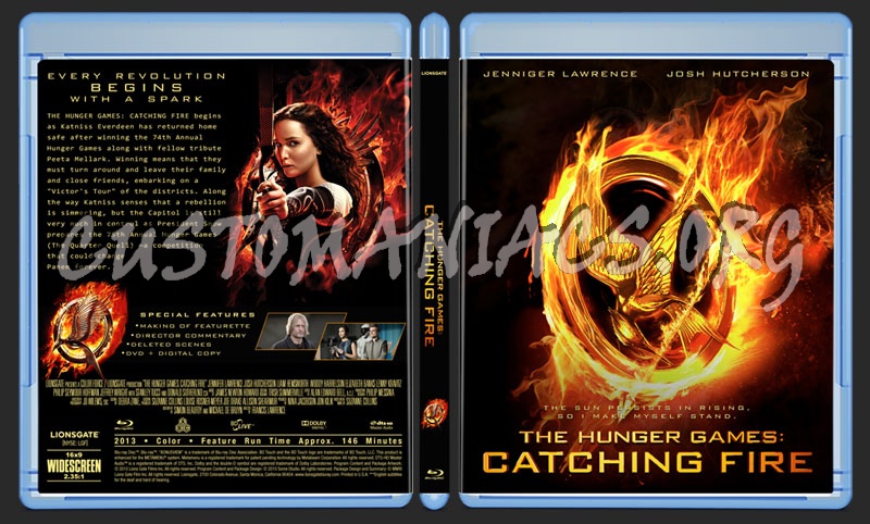 The Hunger Games Catching Fire Blu Ray Cover Dvd Covers And Labels By Customaniacs Id 199847 